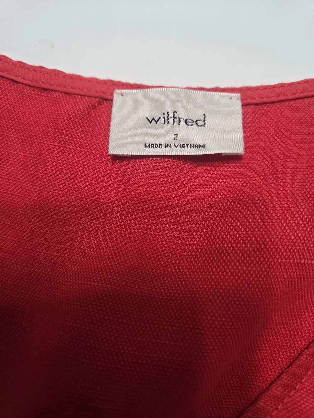 Wilfred Red Wide-Leg Crop Jumpsuit with Wrap Top Size 2
